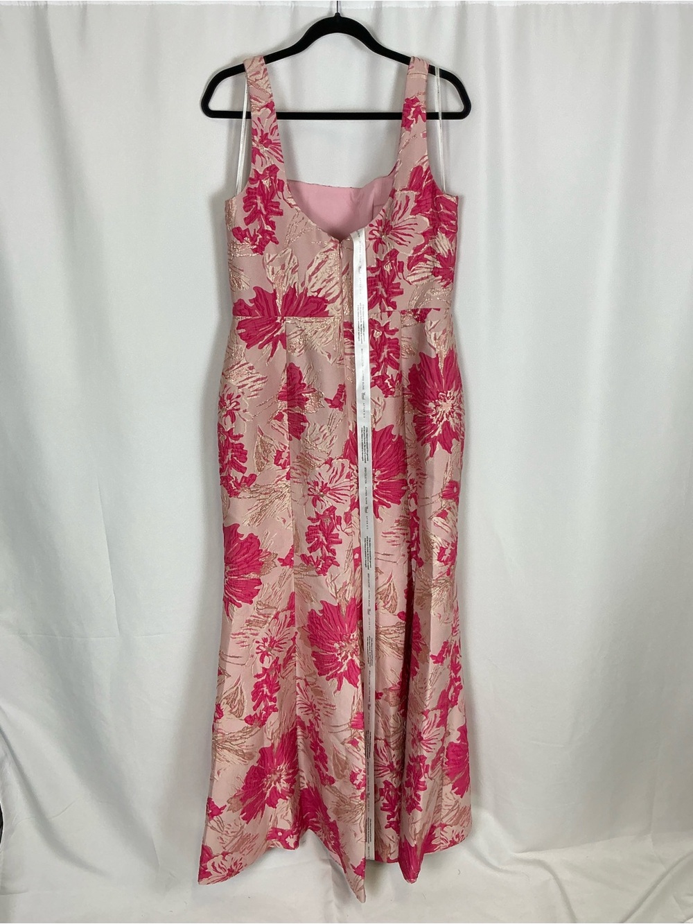 Dessy Collection Pink Floral Jacquard Maxi Dress - Picture 4 of 6